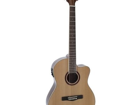 Jay Turser JTA-524D-CE-N Concert Body Acoustic-Electric Guitar with Preamp (Natural) Cheap