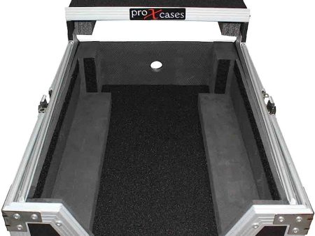 ProX XS-M12LT Mixer ATA Flight Hard Case For Large Format 12 Universal Dj Mixer With Laptop Shelf Supply