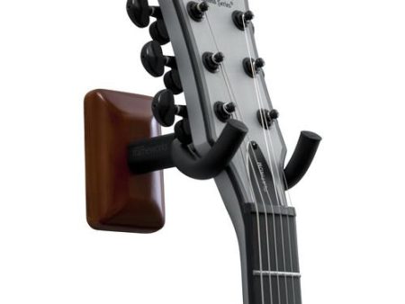 Gator Frameworks GFW-GTR-HNGRMHG Wall-Mounted Guitar Hanger w  Mahogany Mounting Plate For Discount