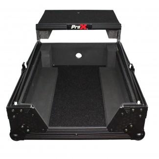 ProX XS-M12LTBL Mixer ATA Flight Hard Case For Large Format 12 Universal Dj Mixer w Laptop Shelf (Black On Black) Cheap