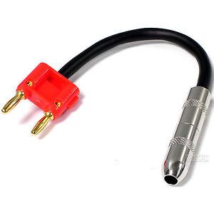 Hosa BNP-116RD Speaker Cable Adapter 1 4  TS Phone Female To Dual Banana 16 Gauge - 6 Red Discount