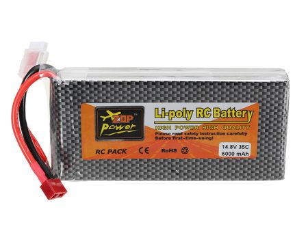 ZOP Power 14.8V 6000mah 35C 4S Lipo Battery T Plug for RC Car RC Airplane Online now