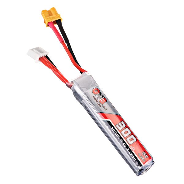 Gaoneng 11.4V 300mAh 30C 60C 3S HV 4.35V Lipo Battery XT30 Plug for Full Speed Tiny Leader Drone For Sale