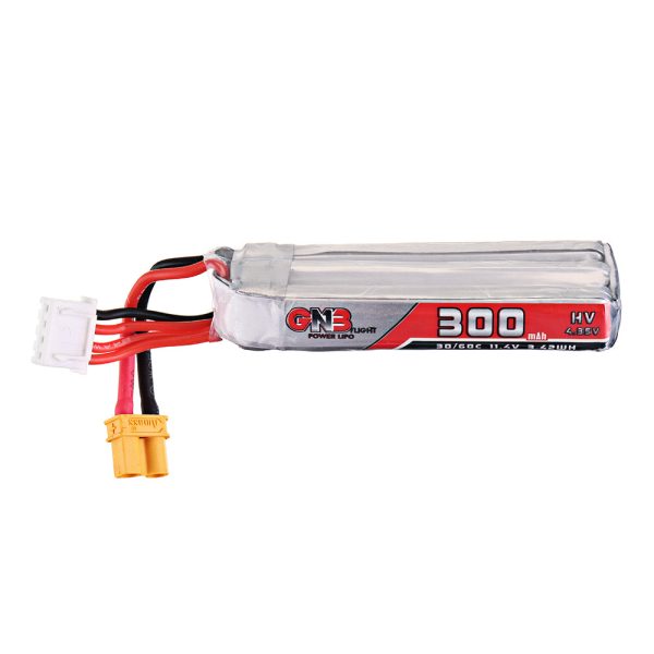 Gaoneng 11.4V 300mAh 30C 60C 3S HV 4.35V Lipo Battery XT30 Plug for Full Speed Tiny Leader Drone For Sale